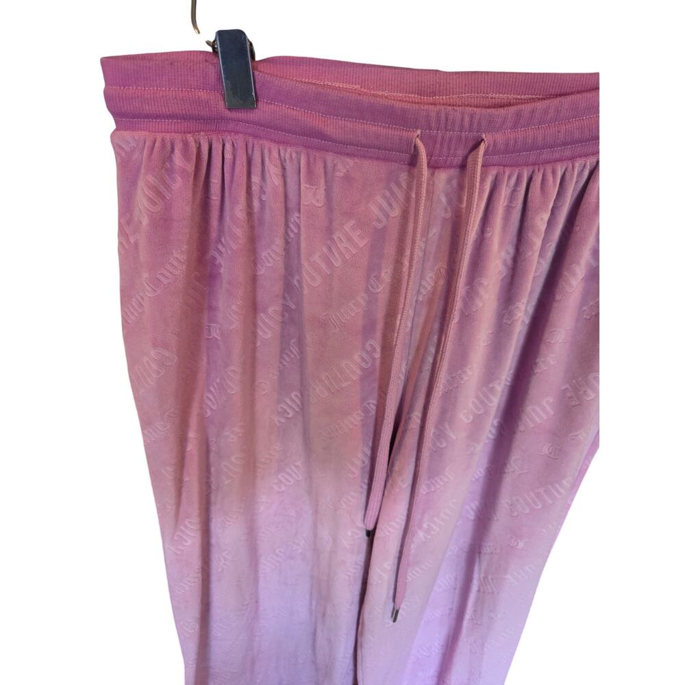 Juicy Couture Pajama Pants L Womens Purple Soft Velvet Feel Straight Leg Stretch - Picture 2 of 6